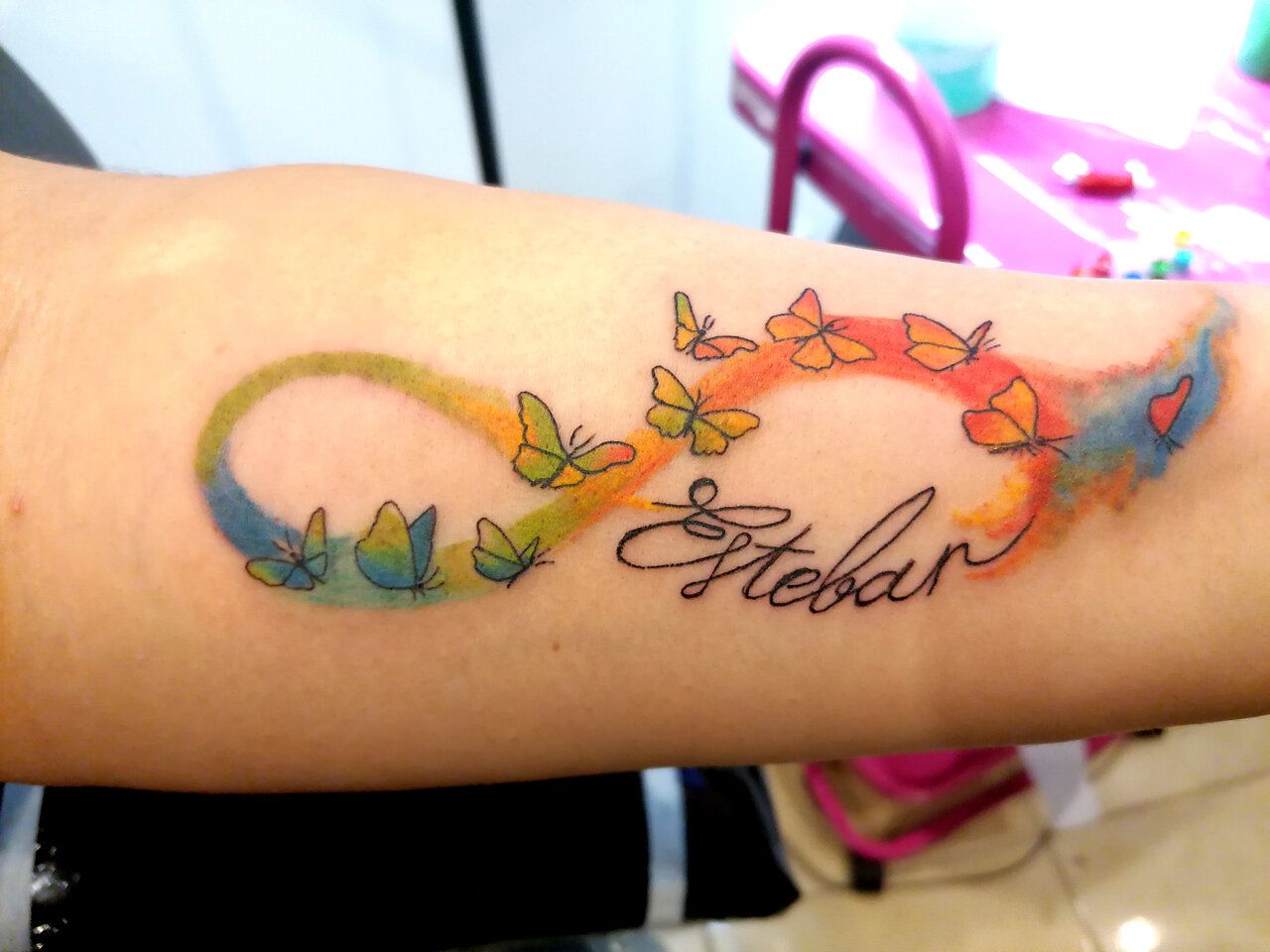 Tatouage aquarelle réalisé par Dixie Wolf — photo 2