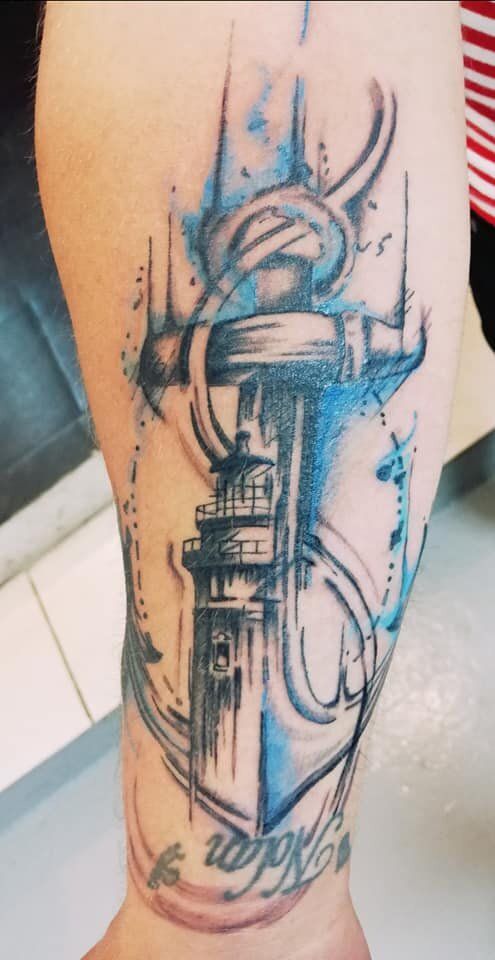 Tatouage aquarelle réalisé par Dixie Wolf — photo 3